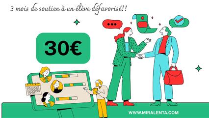 Illustration de la contrepartie 'Soutien à un élève'