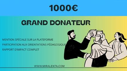 Illustration de la contrepartie 'Grand Donateur'