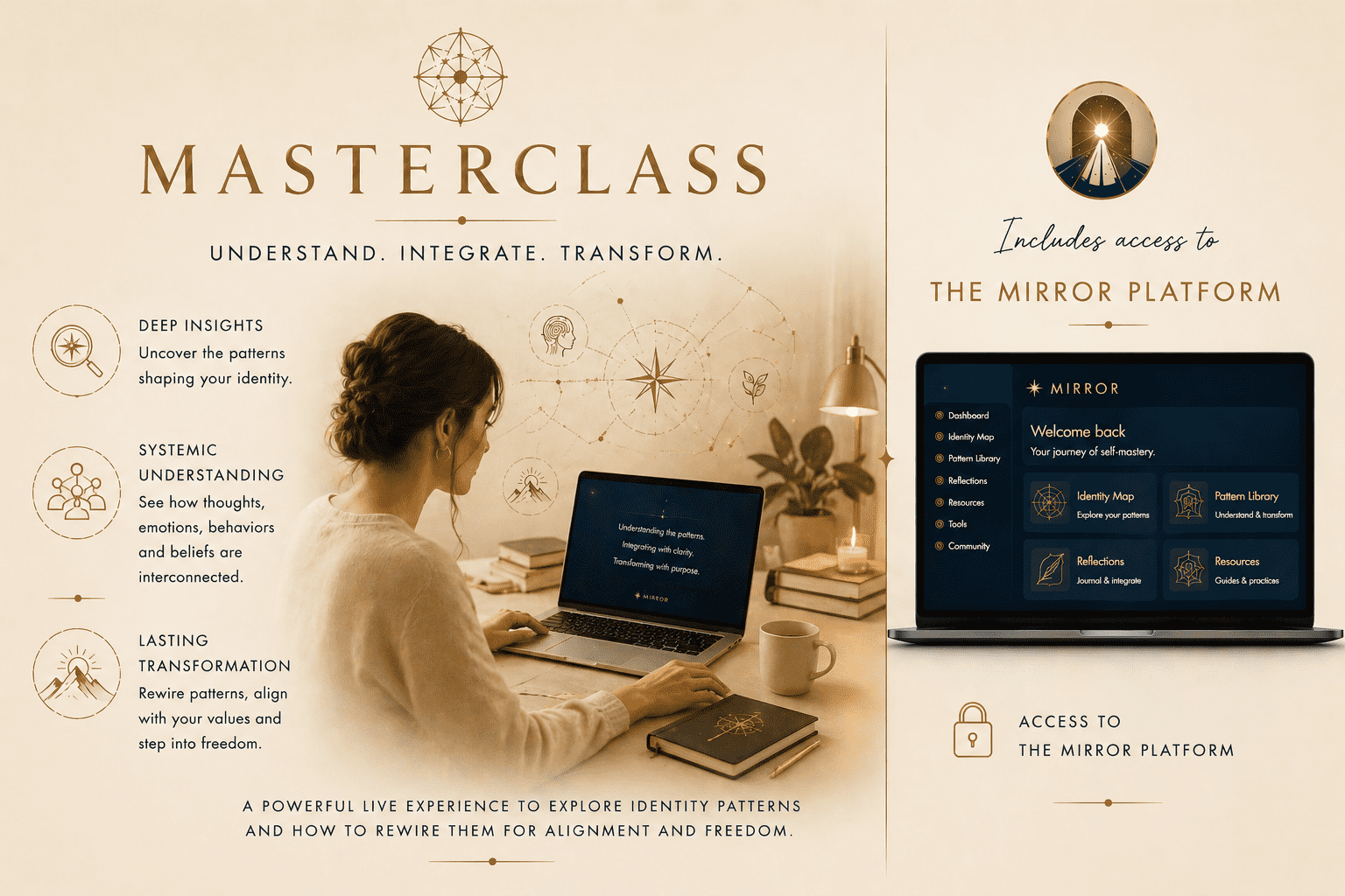 Illustration de la contrepartie 'Masterclass Live: Identité & Leadership (campagne uniquement)'