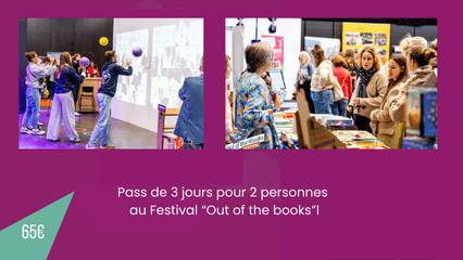 Illustration de la contrepartie 'Pass 3 jours pour 2 personnes au Festival Out of the Books'