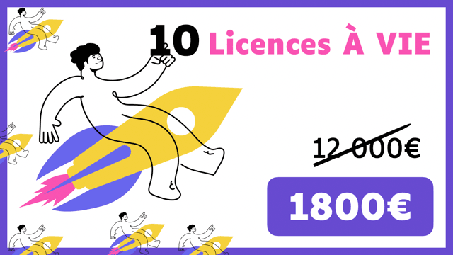 Illustration de la contrepartie 'Pour une équipe : 10 licences à vie à Pratico + Compte administrateur'