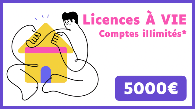 Illustration de la contrepartie 'OF et Ecole : Accès à vie et comptes illimités + Compte administrateur'
