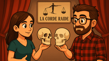 Illustration de la contrepartie 'Être ou ne pas être'