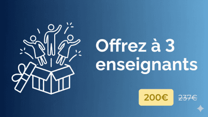 Illustration de la contrepartie 'J'offre EduquIA à 3 enseignants de mon choix'