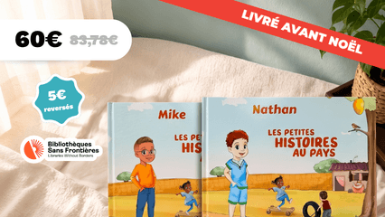 Illustration de la contrepartie 'POUR 2 ENFANTS : LEURS LIVRES À LEUR IMAGE'